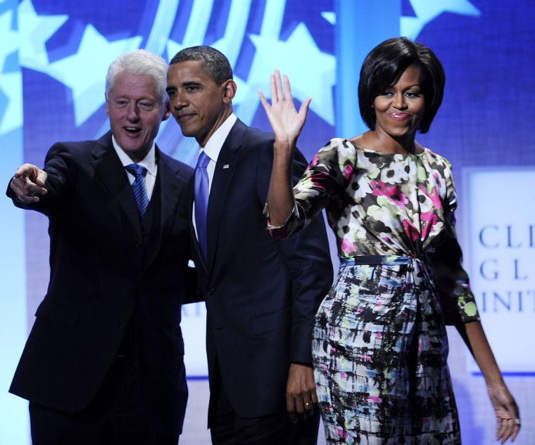 Image: Barack Obama, Bill Clinton, Michelle Obama